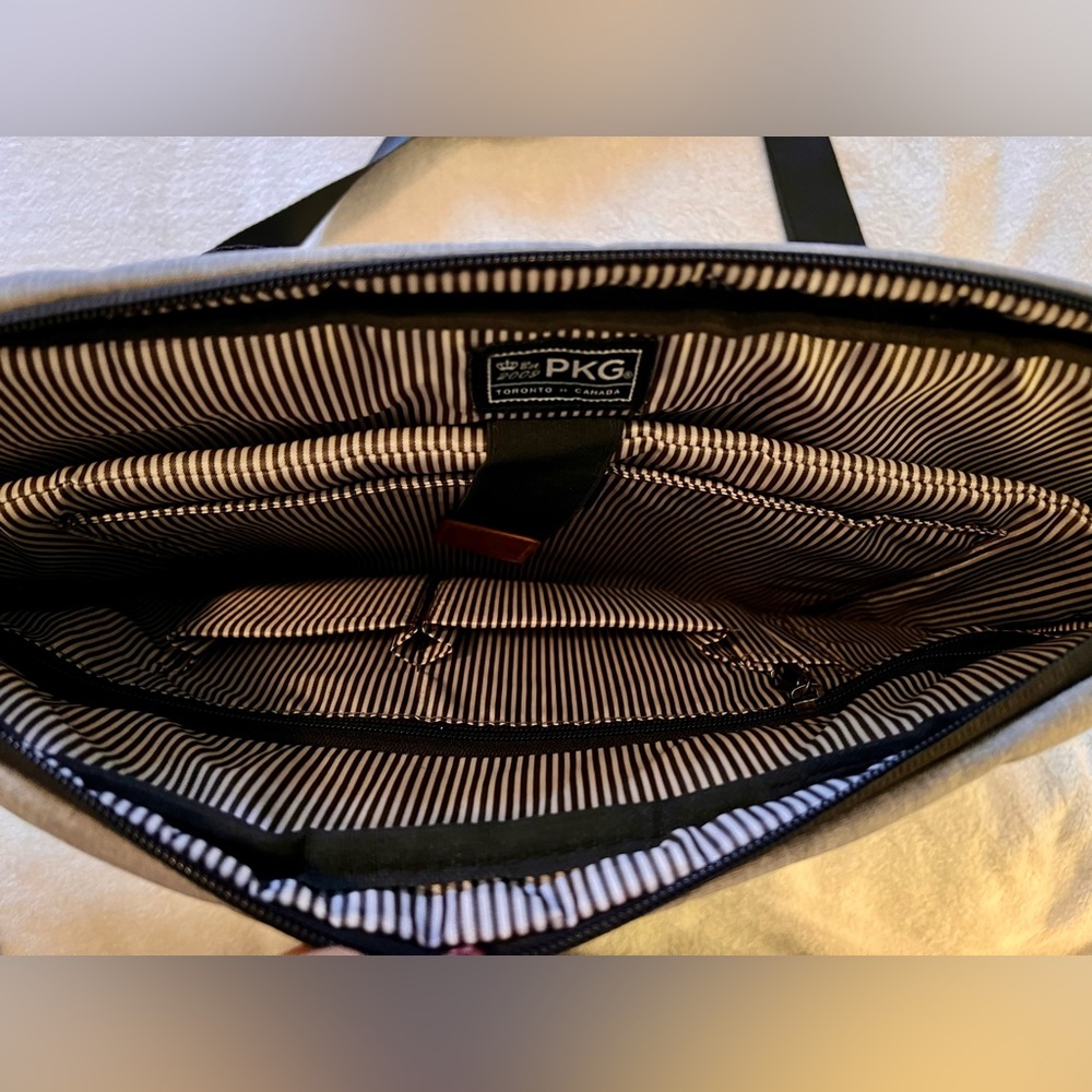 Pkg Messenger Bag For Computer. Light Gray- Never… - image 2